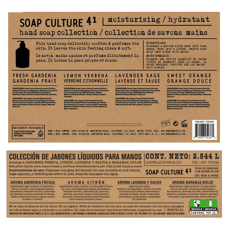 Soap Culture Colección de Jabones Líquidos para Manos 4 pzas — Imagen 4 de 4