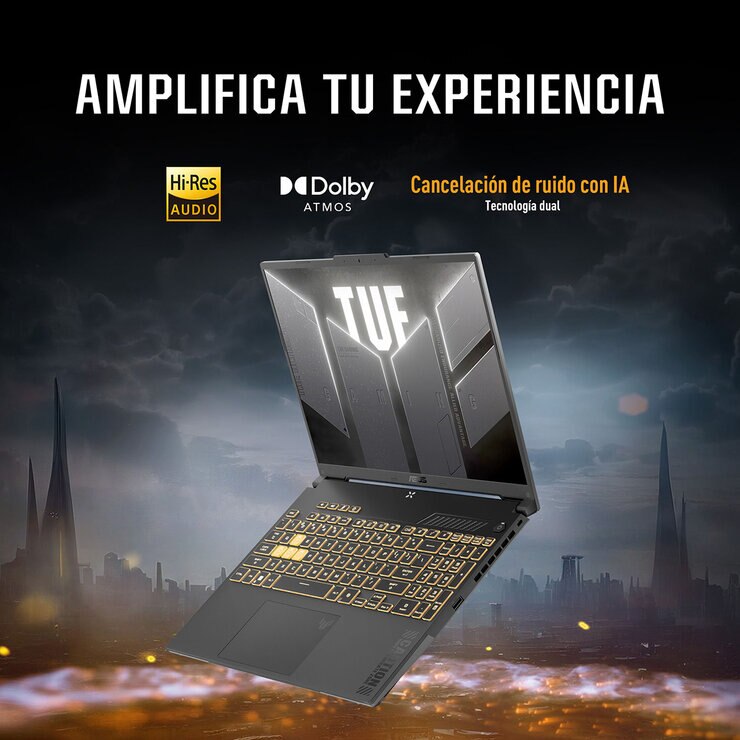 ASUS TUF Gaming F16 Laptop 16" Full HD+ Intel Core 5-210H 16GB 512GB SSD + Mochila + Mouse — Imagen 2 de 4