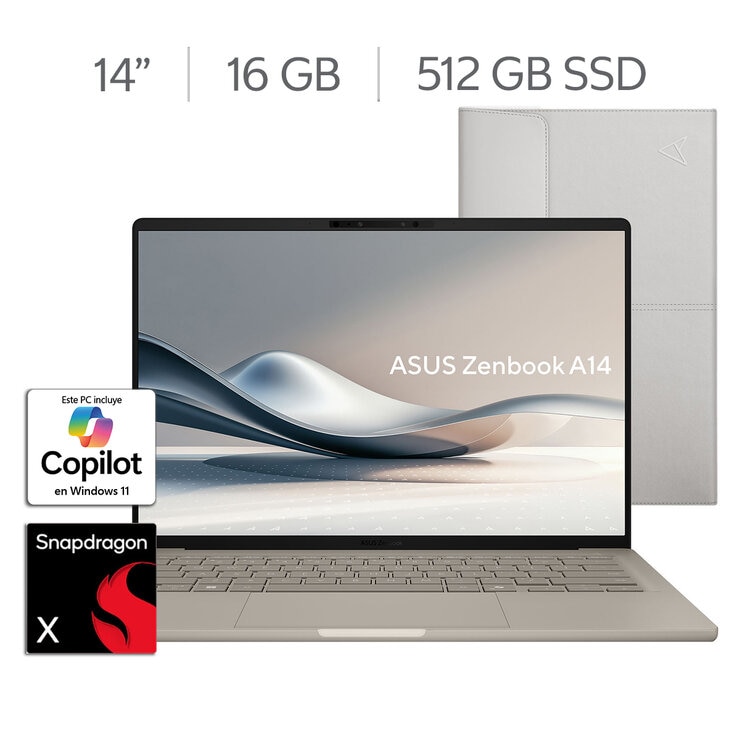 ASUS Zenbook A14 Laptop 14" OLED Snapdragon X X1 25 100 16GB 512GB SSD