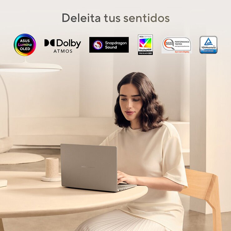 ASUS Zenbook A14 Laptop 14" OLED Snapdragon X X1 25 100 16GB 512GB SSD — Imagen 2 de 4