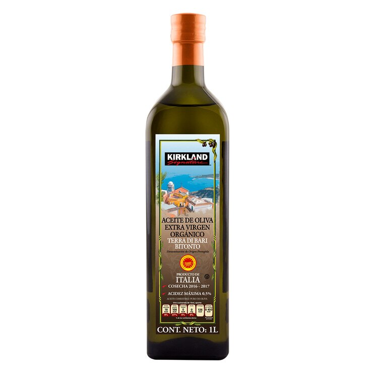 Kirkland Signature Aceite de Oliva Extra Virgen Orgánico Terra Di Bari 1 l
