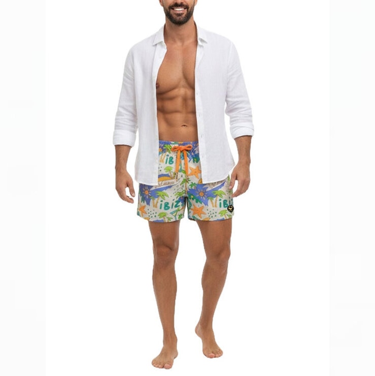 Ocean Slave, Traje de Baño Estampado Ibiza, para Caballero, Varias Tallas
