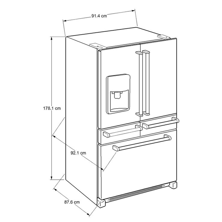 KitchenAid Refrigerador 25' French Door Negro — Imagen 2 de 4