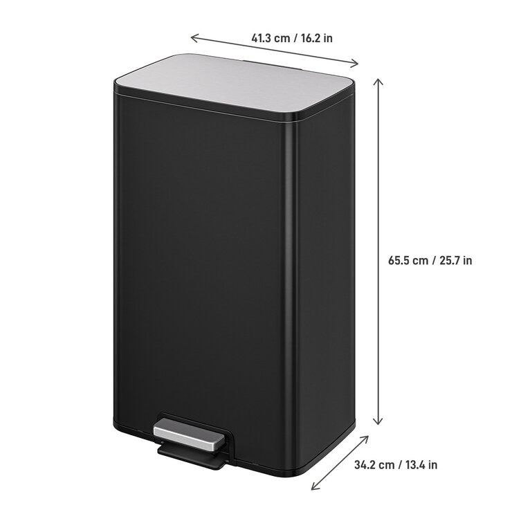 EKO, Bote de Basura de 50 L, Color Negro — Imagen 2 de 4