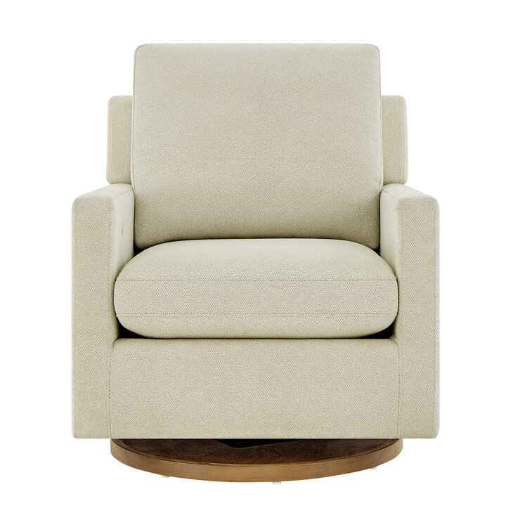 Thomasville, Sillón Giratorio de Tela con Otomano — Imagen 2 de 4