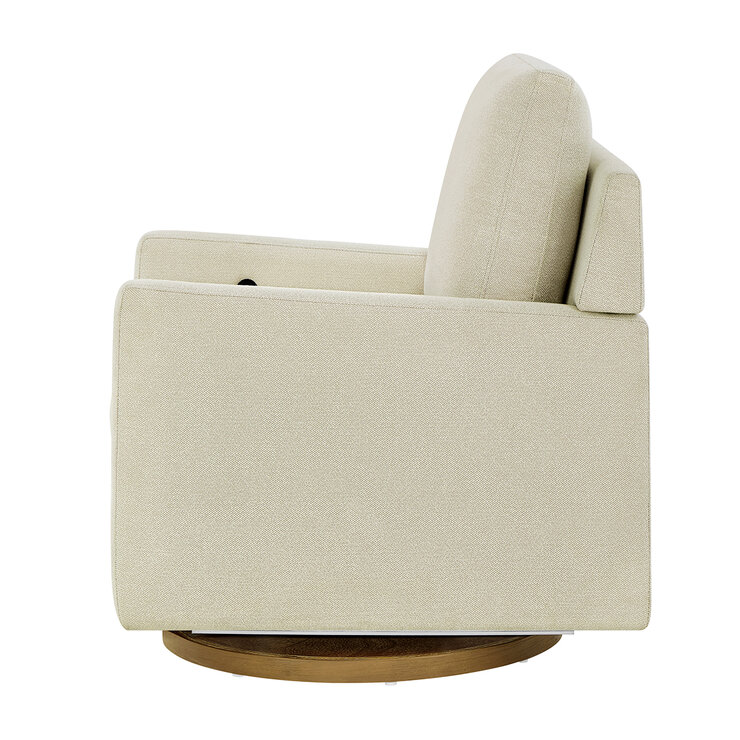 Thomasville, Sillón Giratorio de Tela con Otomano — Imagen 3 de 4