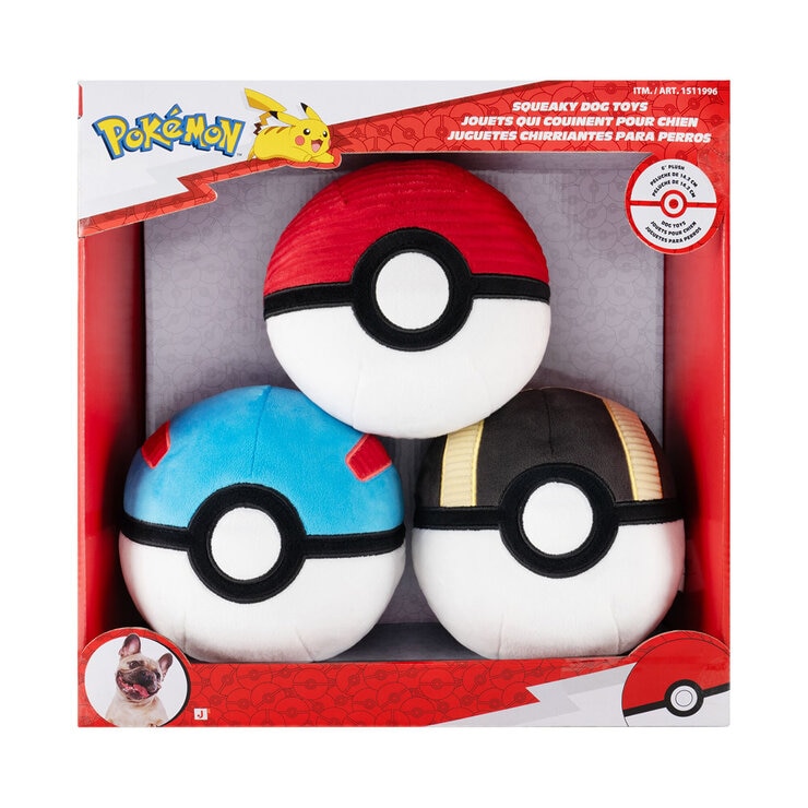 Pokémon Juguetes para Perro 3 pzas