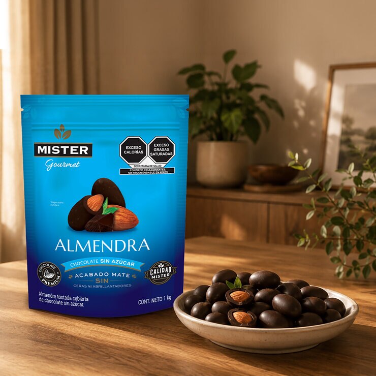 Mister Almendra Cubierta de Chocolate sin Azúcar 1 kg — Imagen 2 de 3