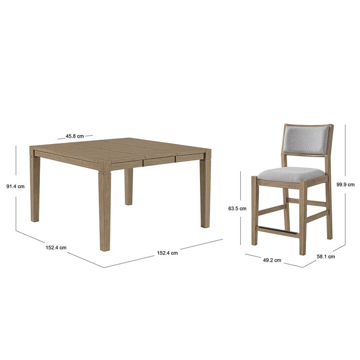 Foremost Home, Ashton, Juego de Comedor Alto de 9 piezas — Imagen 4 de 4