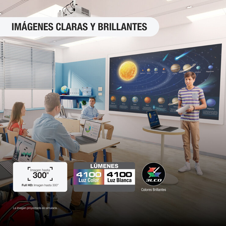 Epson Proyector Portátil Powerlite FH54 — Imagen 3 de 4