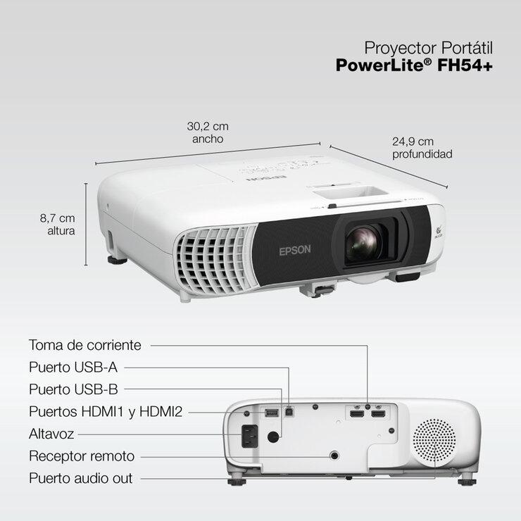 Epson Proyector Portátil Powerlite FH54 — Imagen 4 de 4