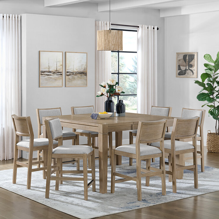 Foremost Home, Ashton, Juego de Comedor Alto de 9 piezas