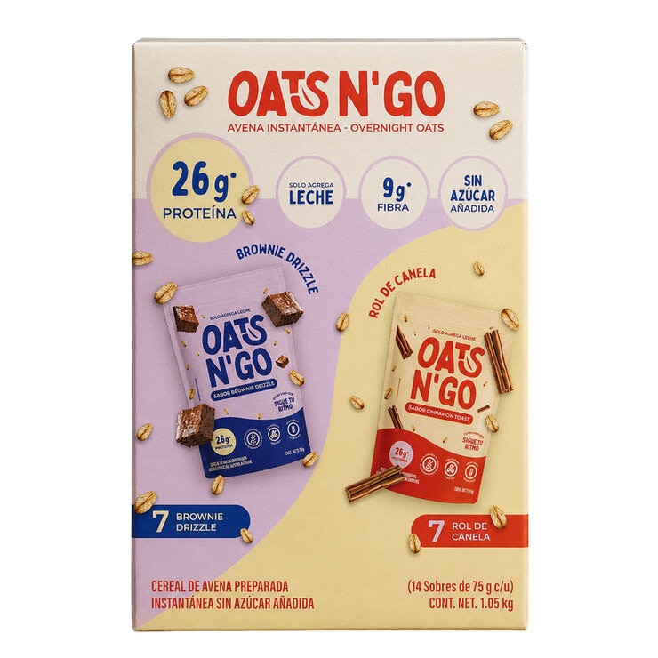 Oats N'Go Avena Instantánea con Proteína 14 de 75 g