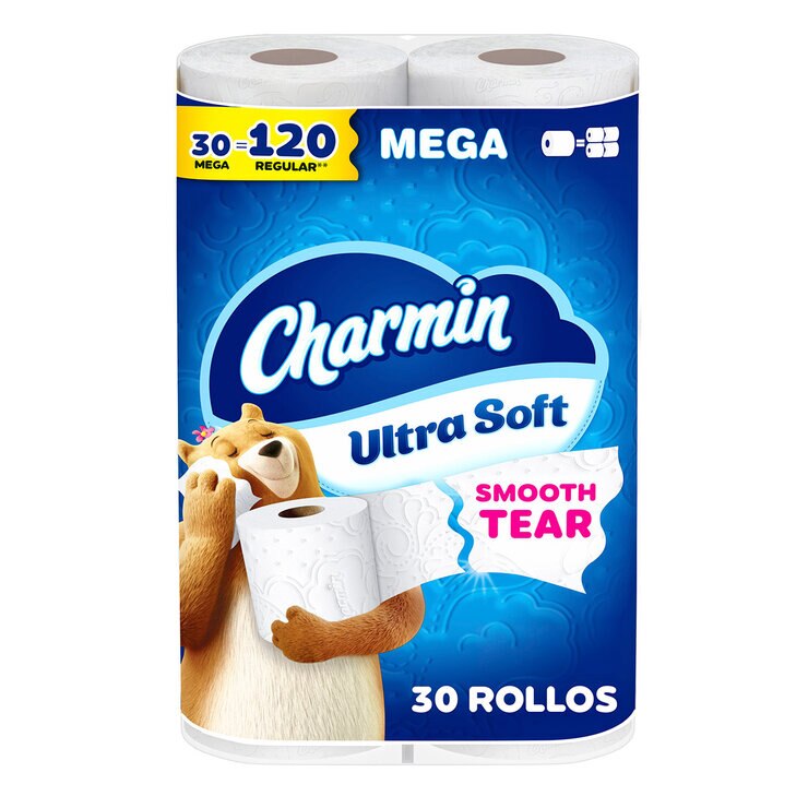 Charmin Papel Higiénico Ultra Soft 30 Mega Rollos