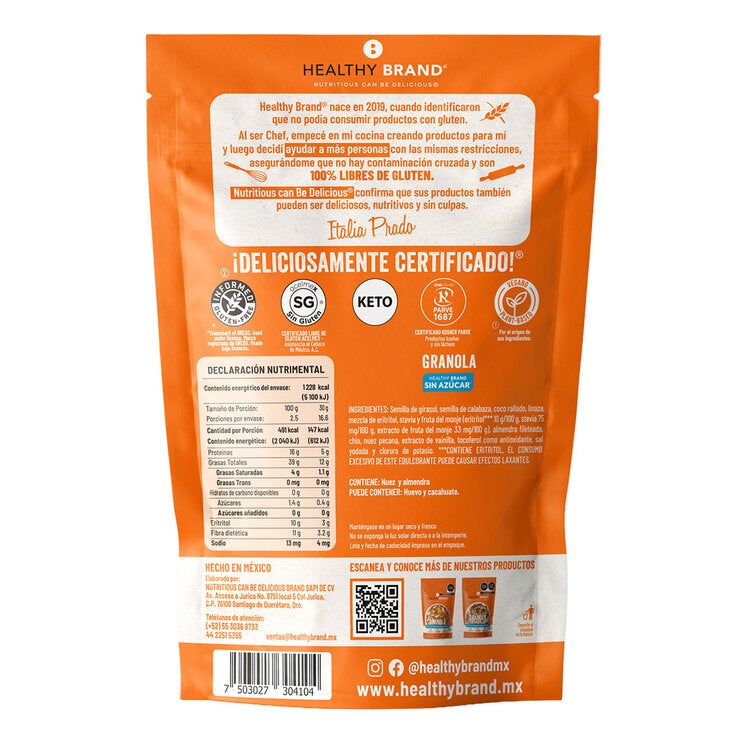 Healthy Brand Granola Sin Azúcar 250 g — Imagen 2 de 2