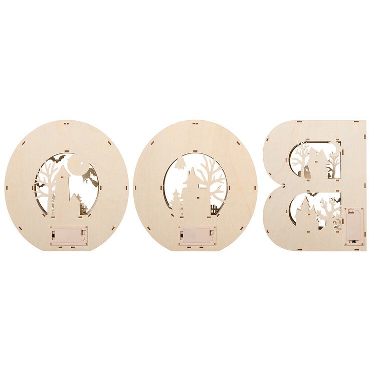 Letras de Madera para Halloween Iluminadas, Modelo BOO — Imagen 2 de 4