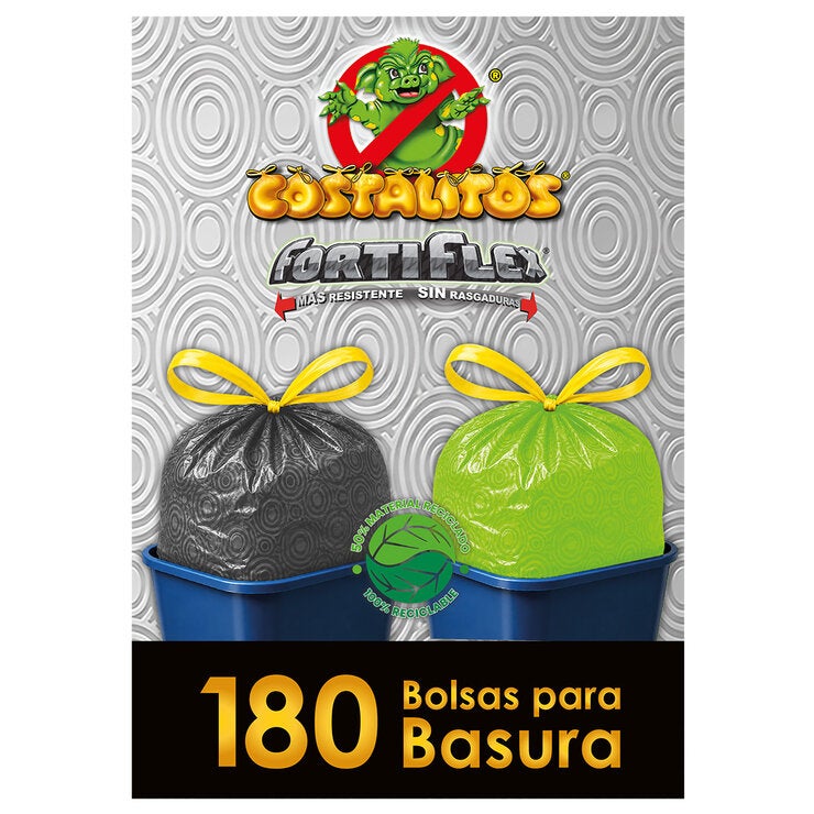 Costalitos FortiFlex Bolsas para Basura 180 pzas de 49 l — Imagen 2 de 4
