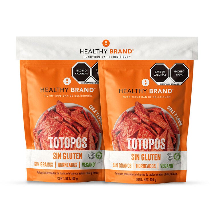 Healthy Brand Totopos de Tapioca Sabor Chile y Limón 2/100 g
