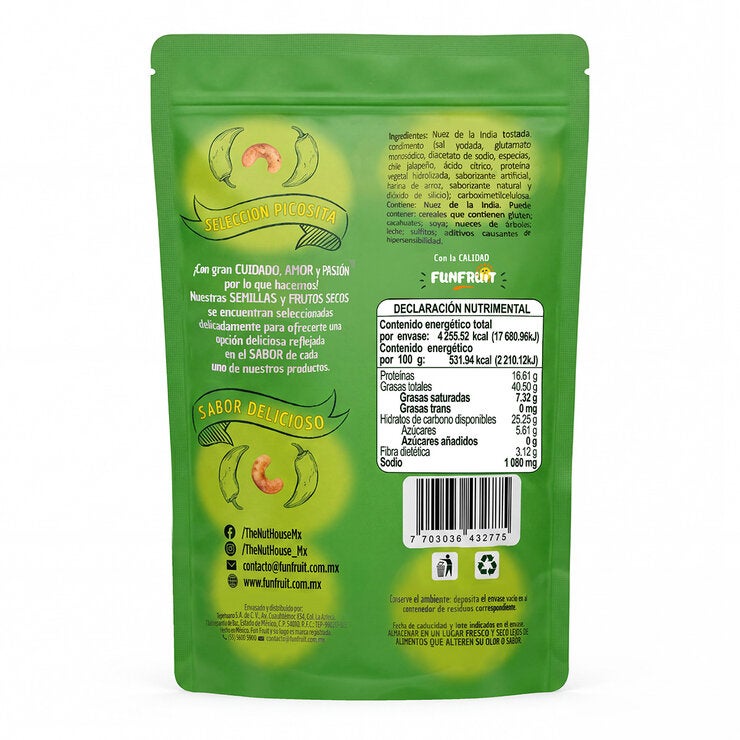 The Nut House Nuez de la India con Jalapeño 800 g — Imagen 2 de 2