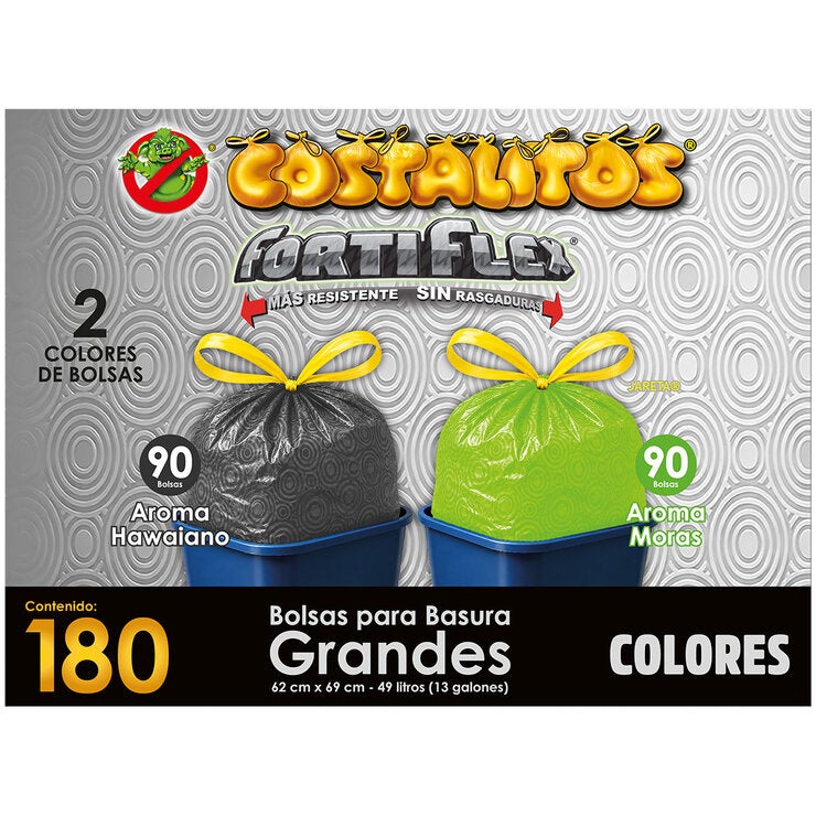 Costalitos FortiFlex Bolsas para Basura 180 pzas de 49 l