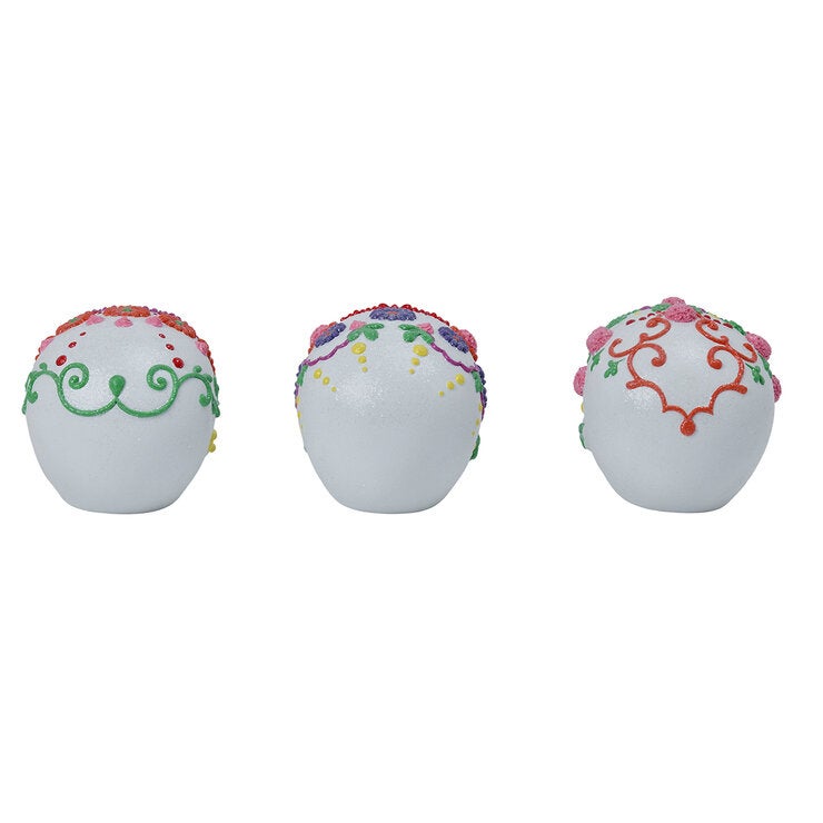 Figuras de Calaveritas de Azúcar con Luces LED, Juego de 3 Pzas. — Imagen 2 de 4