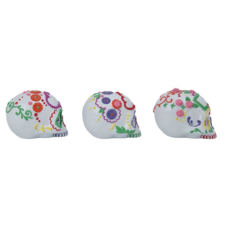 Figuras de Calaveritas de Azúcar con Luces LED, Juego de 3 Pzas. — Imagen 3 de 4