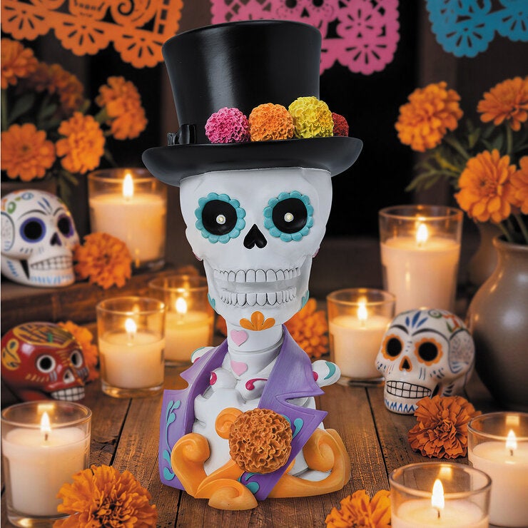 Catrín o Catrina de Día de Muertos con Luces LED