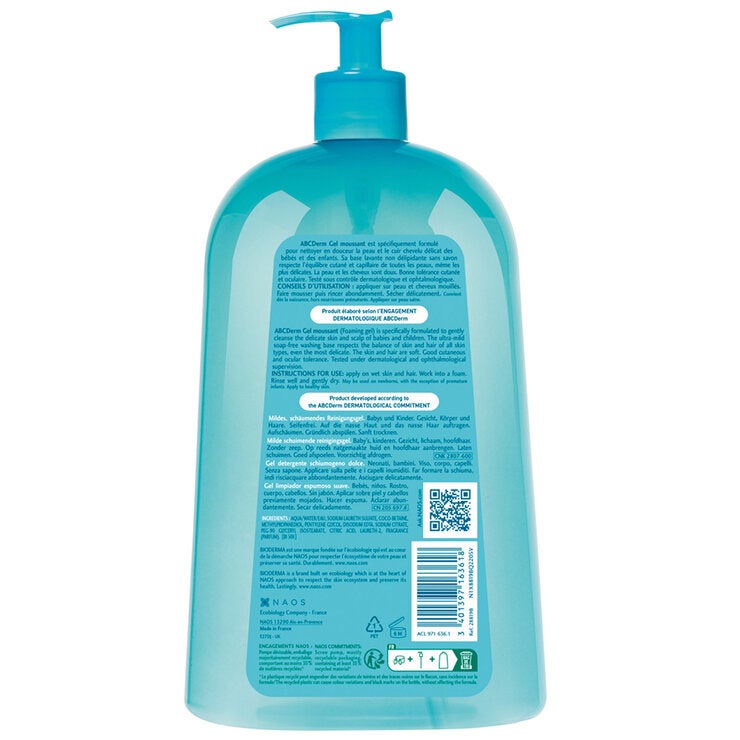Bioderma ABCDerm Gel Moussant 1 L — Imagen 2 de 2
