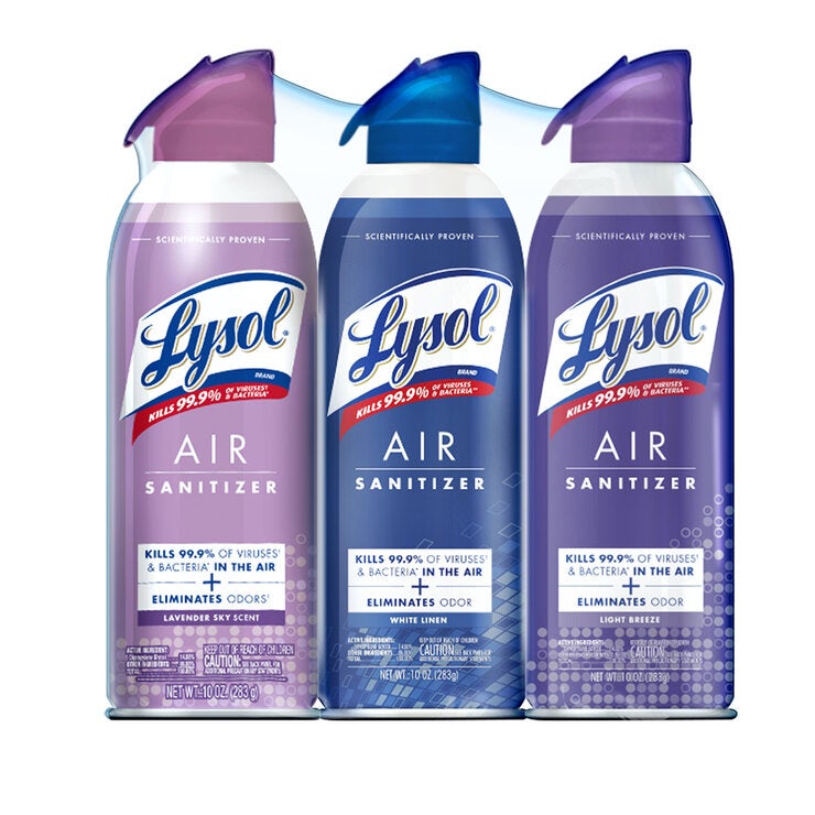 Lysol Air Sanitizante Ambiental 3 pzas de 283 g