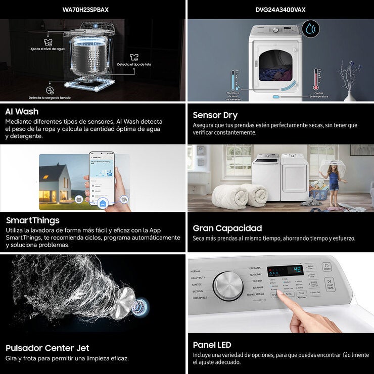 Samsung Combo de Lavado de Gas 23kg/24kg — Imagen 4 de 4