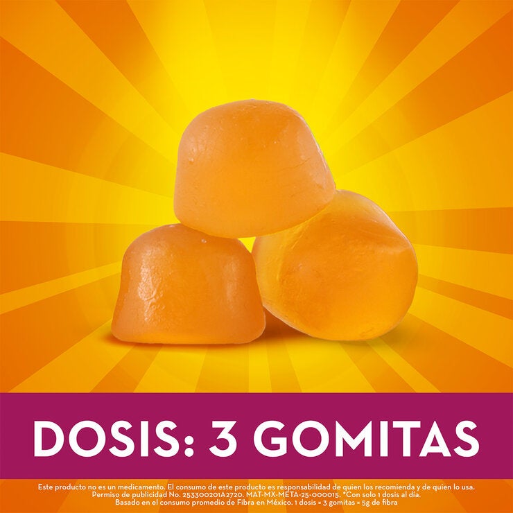Metagummies 120 Gomitas con Fibra Sabor Naranja — Imagen 2 de 4
