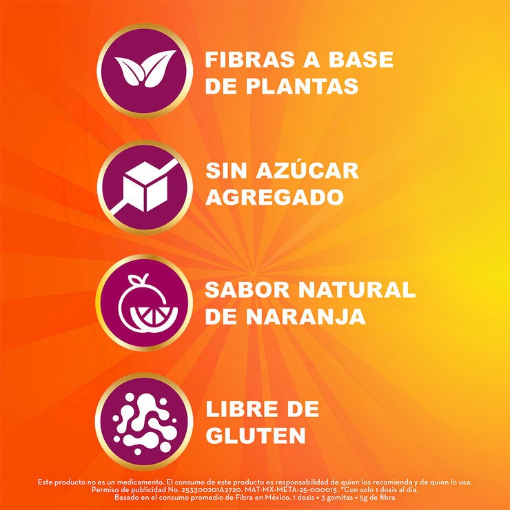 Metagummies 120 Gomitas con Fibra Sabor Naranja — Imagen 4 de 4