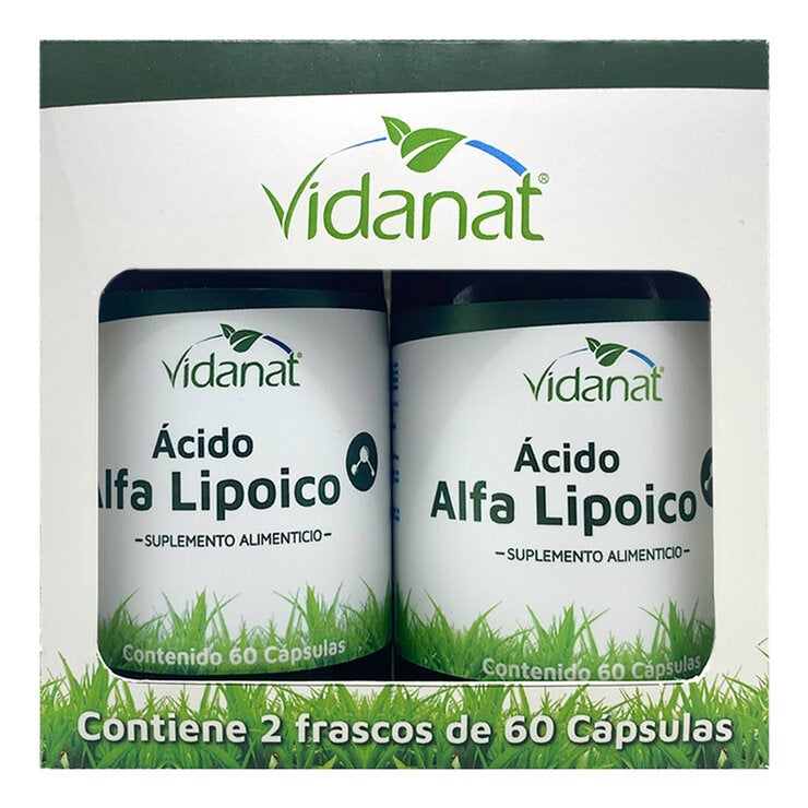 Vidanat Ácido Alfa Lipoico 2 Frascos de 60 Cápsulas