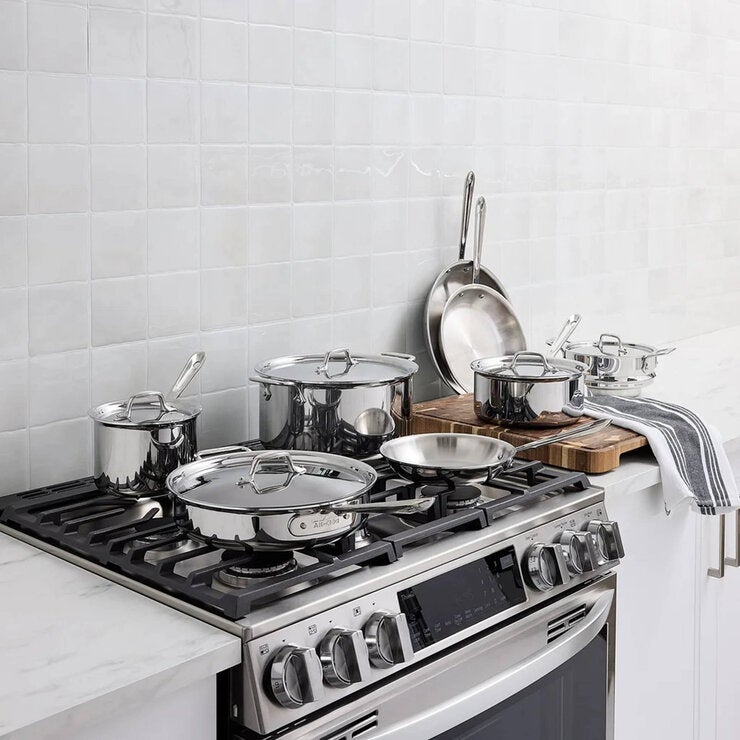 All-Clad, Batería de Cocina de 3 Capas de Acero Inoxidable, 13 Piezas