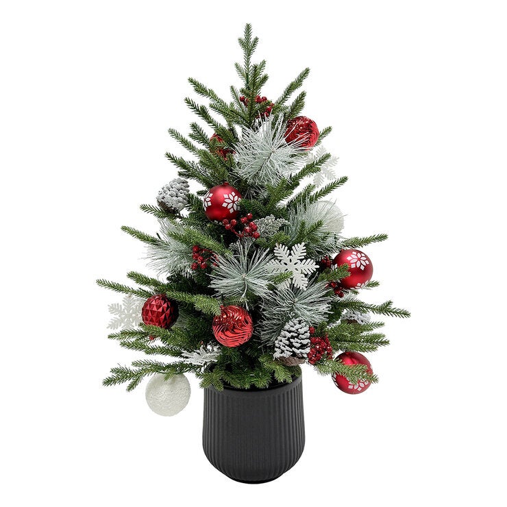 Árbol de Pino Decorado con Luces Centelleantes 91 cm — Imagen 3 de 4
