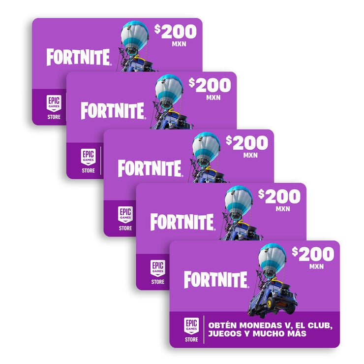 Fortnite Cinco Certificados Digitales de $200 c/u
