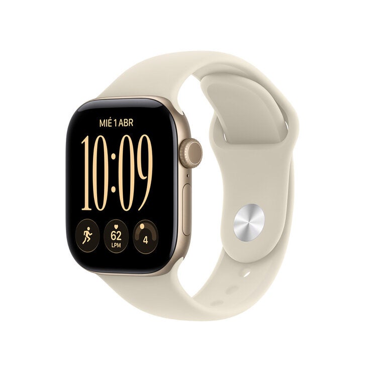 Apple Watch Series 12 (GPS) 42mm Aluminio Oro Claro + Correa Deportiva Arena - Talla S/M