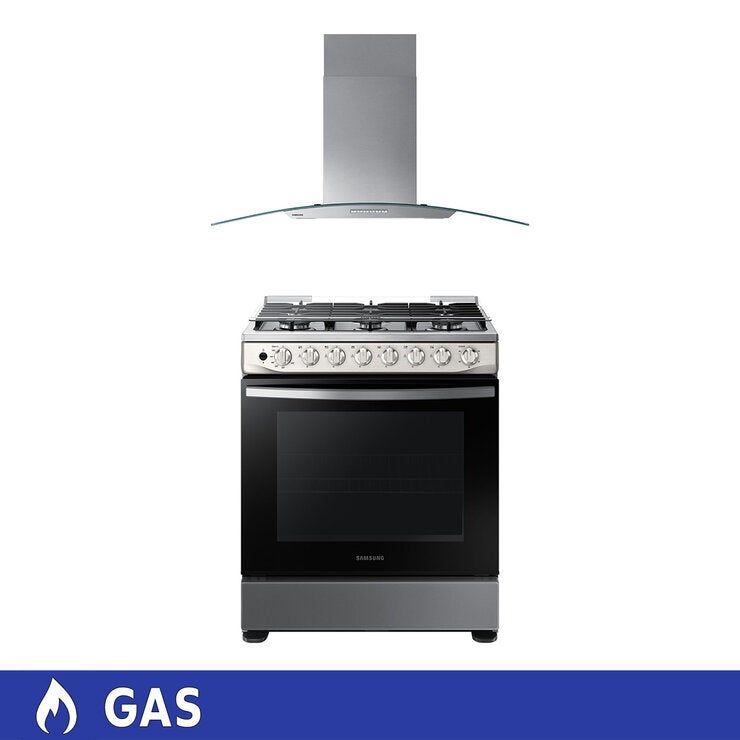 Samsung Combo de Estufa 6 Quemadores y Campana 90cm