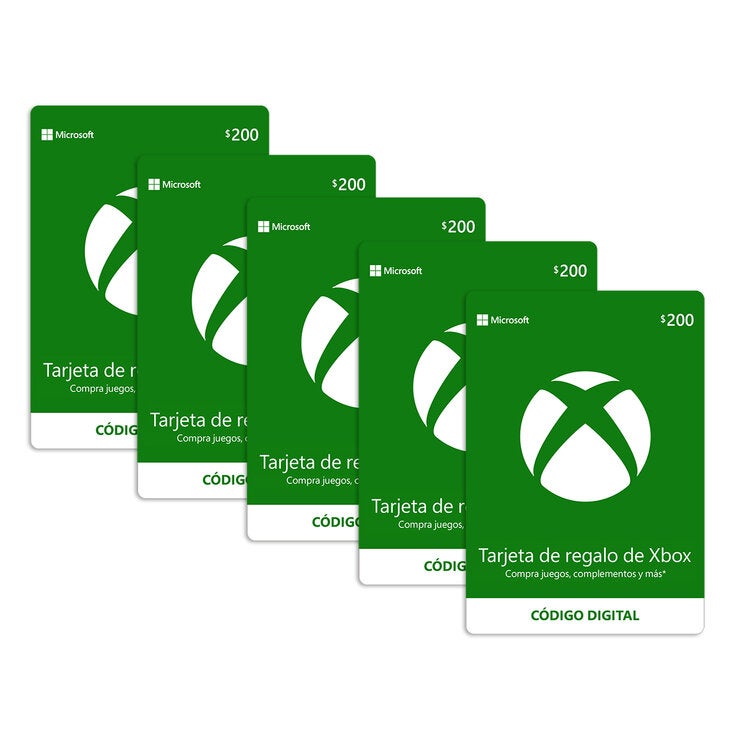 Xbox Cinco Certificados Digitales de $200 C/u