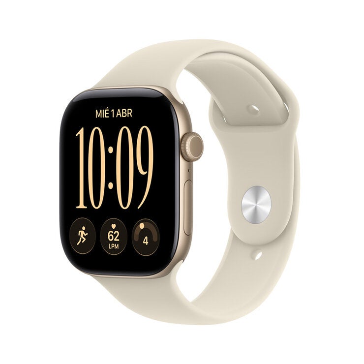 Apple Watch Series 12 (GPS) 46mm Aluminio Oro Claro + Correa Deportiva Arena - Talla M/L