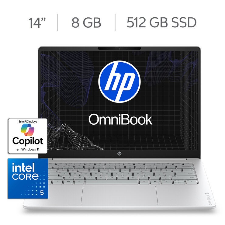 HP Omnibook 3 14-hu0052la Laptop 14" 2K Touch Intel Core 5 120U 8GB 512GB SSD