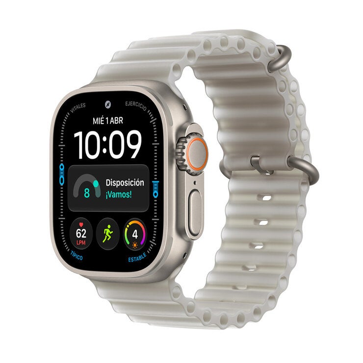 Apple Watch Ultra 4 (GPS + Celular) 49mm Titanio Natural + Correa Ocean Gris Translúcido - Unitalla