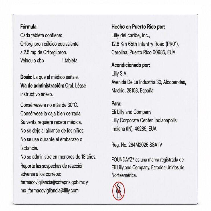 Foundayz 2.5 mg 30 Tabletas — Imagen 2 de 3