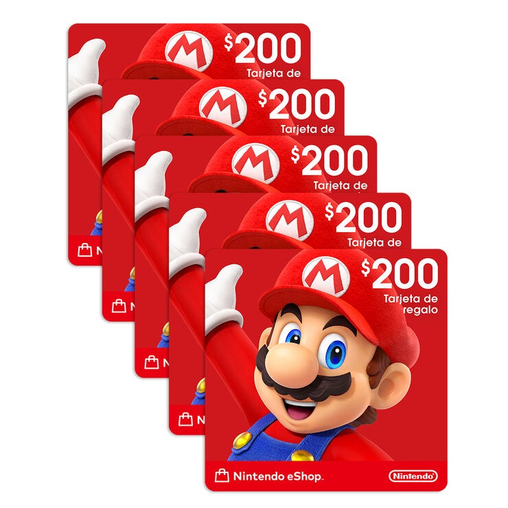Nintendo Cinco Certificados Digitales de $200 c/u