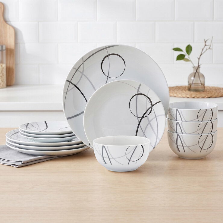 Studio Nova Vajilla de Porcelana de 12 piezas