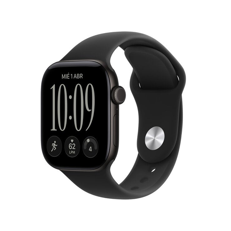 Apple Watch Series 12 (GPS) 42mm Aluminio Negro + Correa Deportiva Negra - Talla S/M