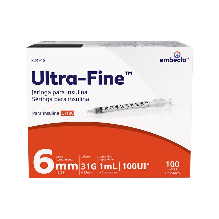 BD Jeringa Uf 1ml 31G6mm c/100 Autocontenida — Imagen 3 de 3