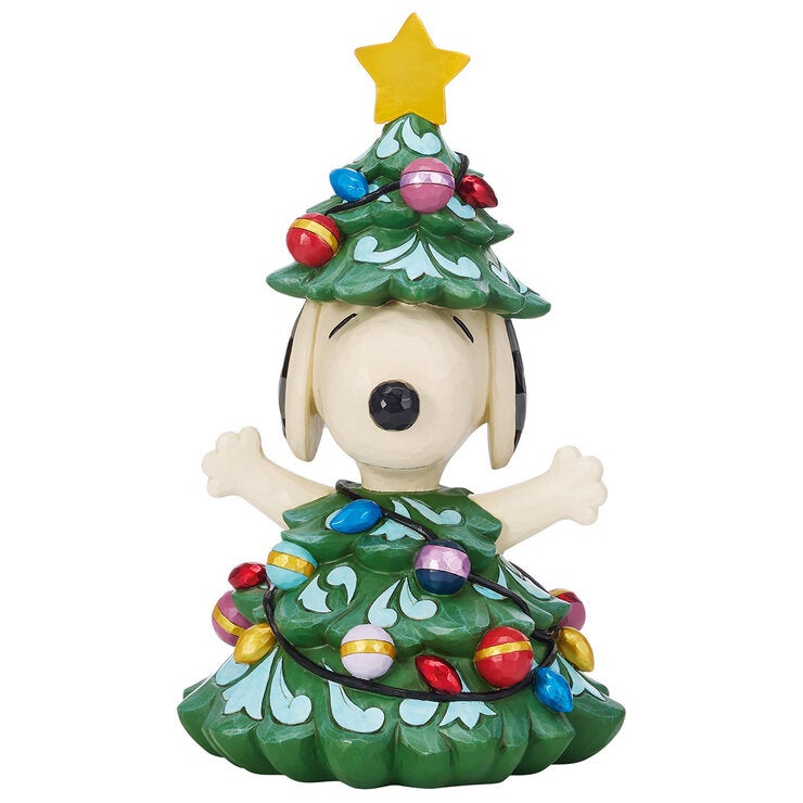 Jim Shore, Estatua de Árbol de Snoopy, Pintada a Mano — Imagen 3 de 3