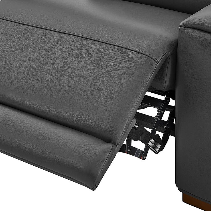Aiden & Ivy, Sofá Seccional, Reclinable Eléctrico de Cuero — Imagen 4 de 4