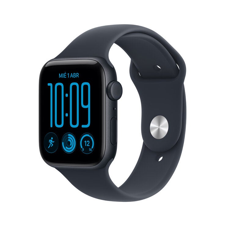 Apple Watch SE 3 (GPS + Celular) 44mm Aluminio Medianoche + Correa Deportiva Azul Profundo - Talla M/L